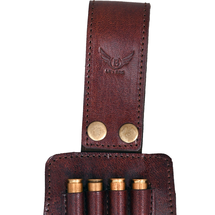 Cowhide Leather Leg Cartridge Belt for Rifle Shells, Hunting Cartridge Holder - Leather Bond