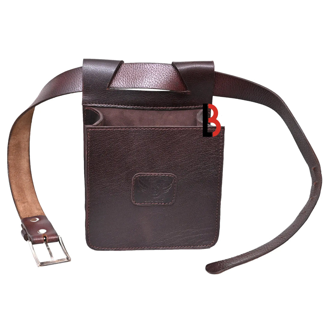 Cowhide Leather Trap Shooting Waist Bag Ammo Shot Gun Storage Shell Pouch Holder Cartridge Pouch 50+ Leather Bond