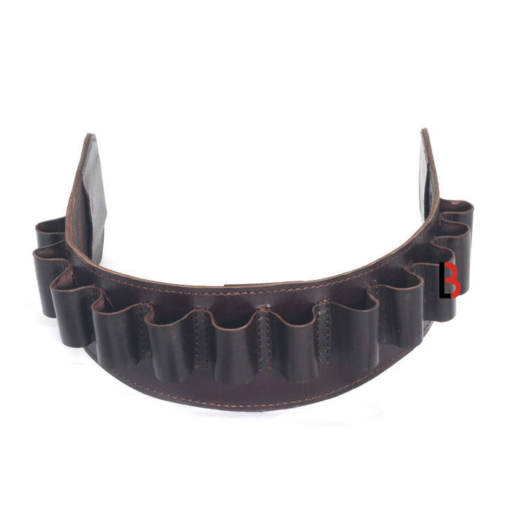 Cowhide Leather Shotgun Shotshell Reload Holder with Belt Loop 12 Gauge Shells - Leather Bond