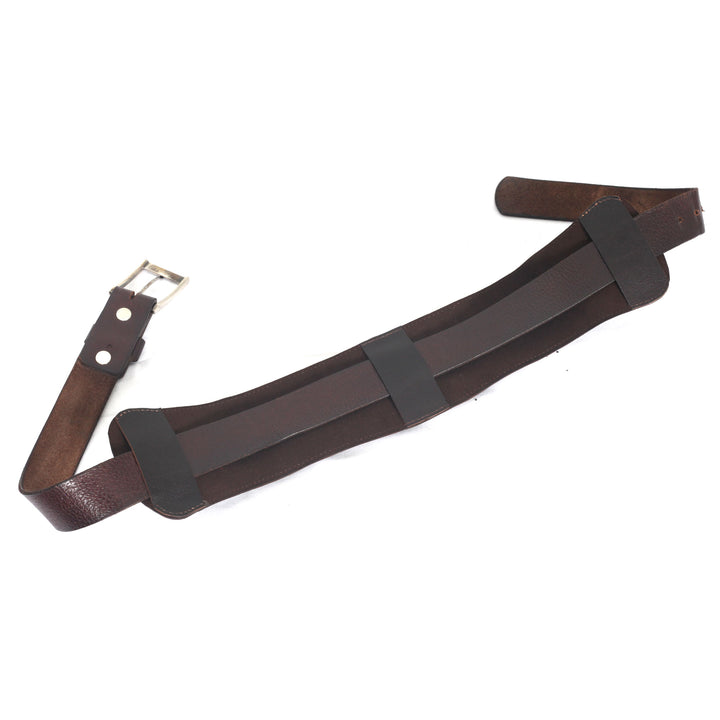 Cowhide Leather Rifle Cartridge Reload Holder, Belt Loop, 22 Loops Rifle Shells - Leather Bond