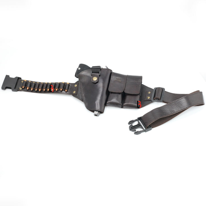 Cowhide Leather Waist Belt Concealed Holster Universal Double Mag Right Hand - Leather Bond