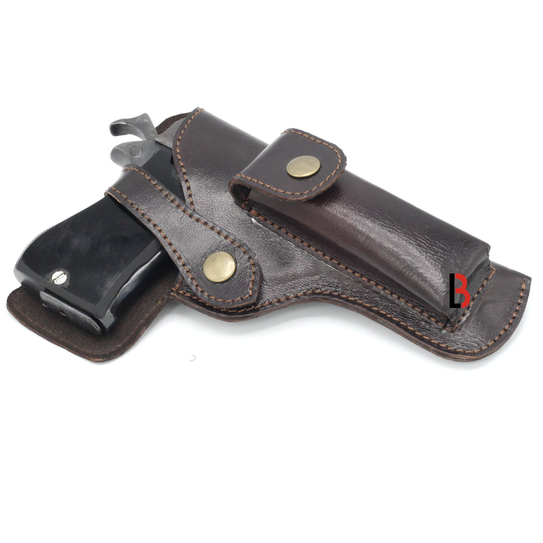 Cowhide Leather Universal Gun Holster Concealed Carry Pistol Holsters - Leather Bond
