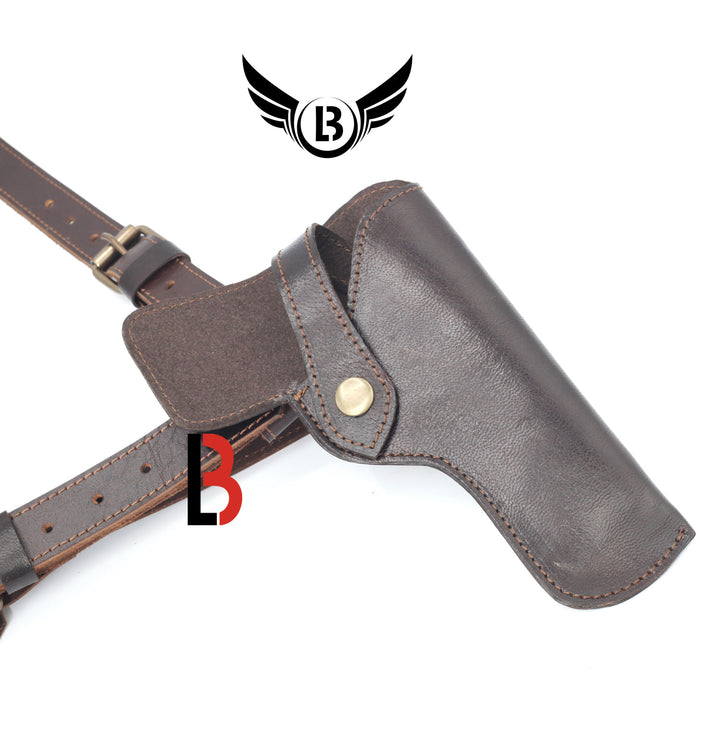 Universal Leather Shoulder Holster Waist Belt Vertical Concealed Holster - Leather Bond