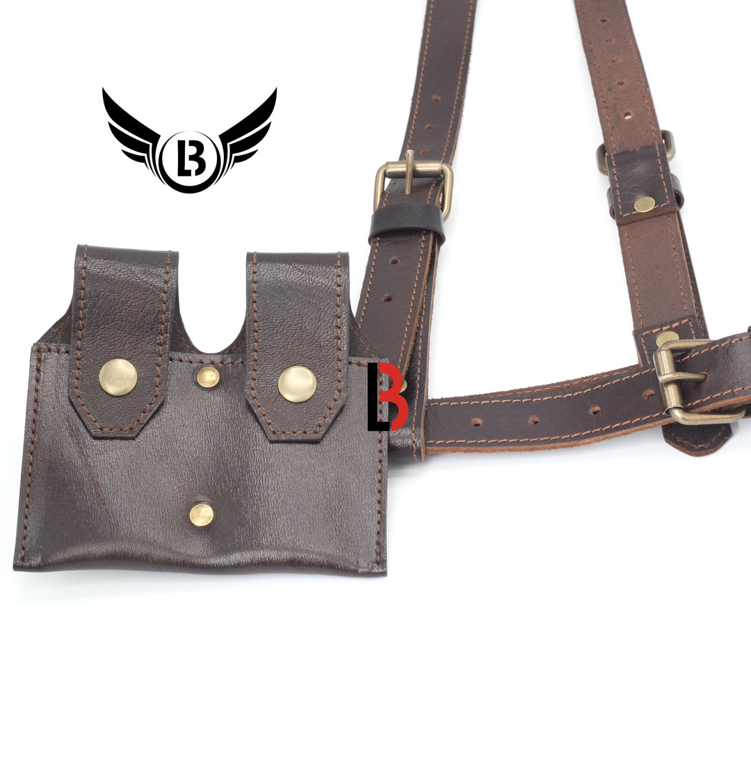 Universal Leather Shoulder Holster Waist Belt Vertical Concealed Holster - Leather Bond