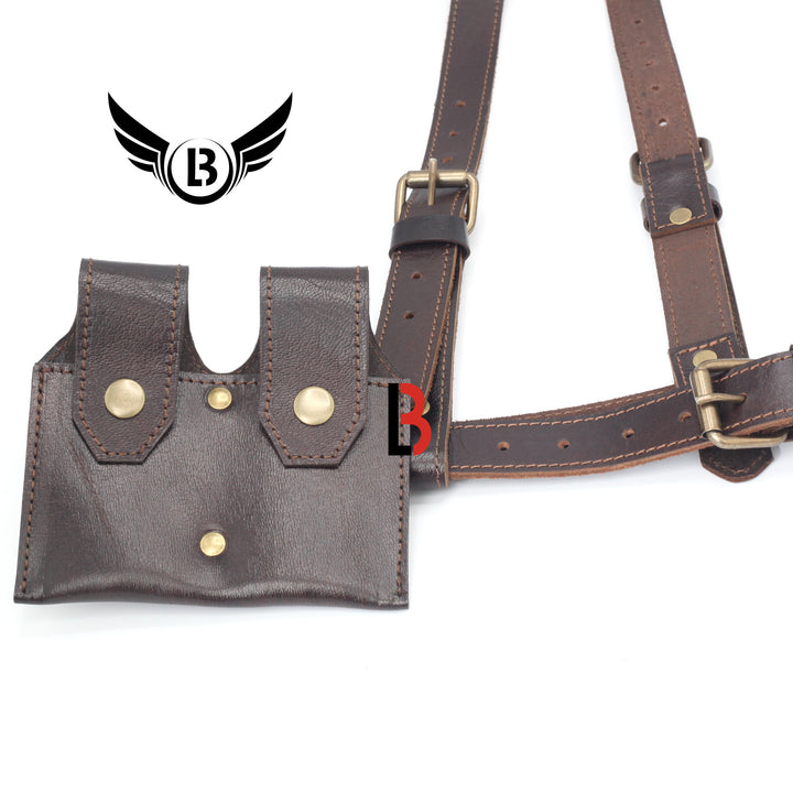 Universal Leather Shoulder Holster Waist Belt Vertical Concealed Holster - Leather Bond