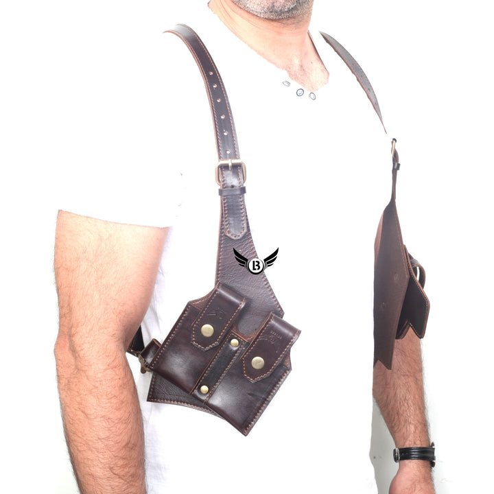 Cowhide Leather Vertical Concealed Holster Right and Left Handers Universal Size - Leather Bond