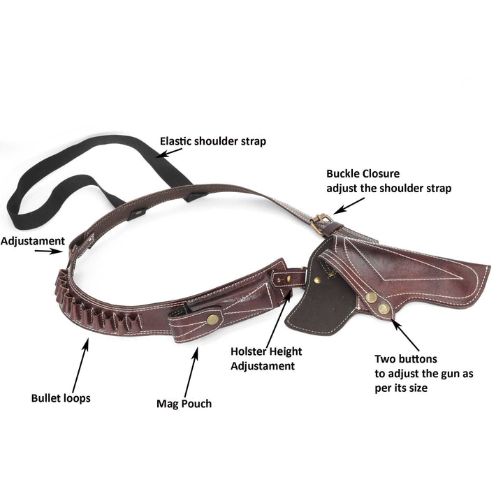 Cowhide Leather Vertical Concealed Holster Right Handers Universal Size - Leather Bond