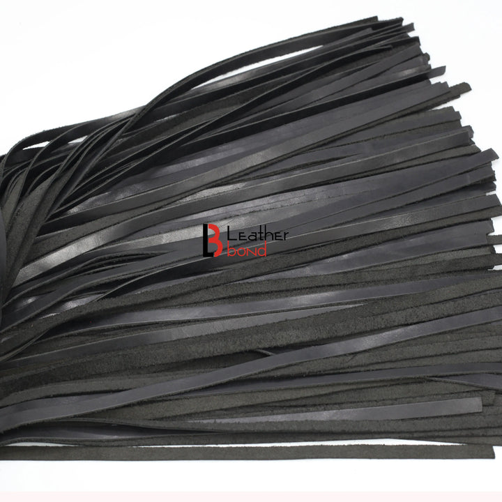 200 and 150 Falls Real Genuine Cow Hide Leather Flogger Black Heavy Duty Thuddy whip Leather Bond