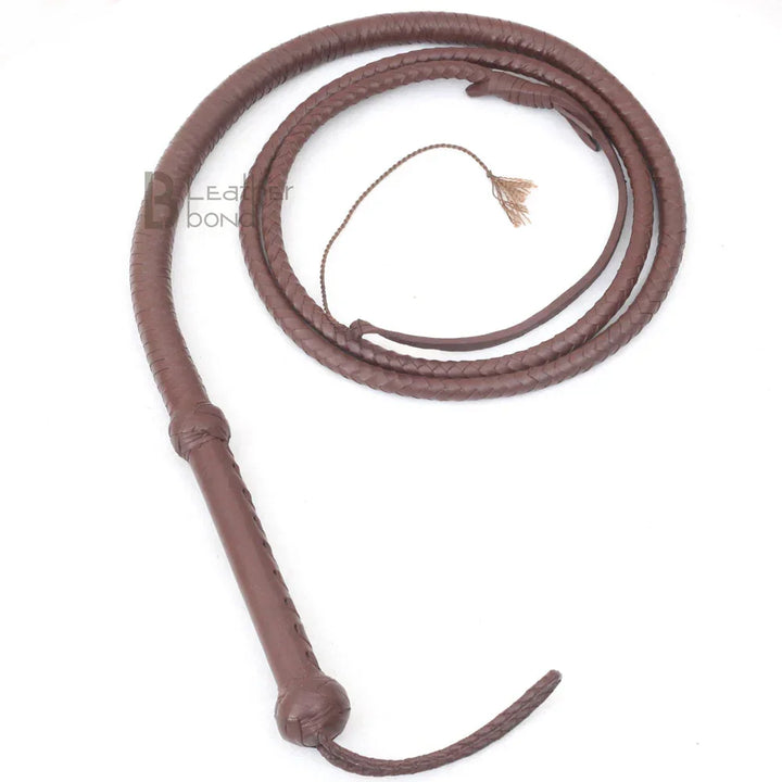 dark brown leather whip fronm LB's Whip