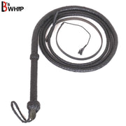 Indiana Jones Style Bull Whip 6 Foot 8 Plaits Real Cow Hide Leather Bullwhip Black