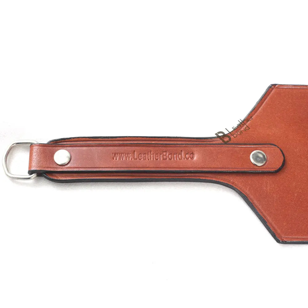 Real Cowhide Saddle Leather Spanking BDSM Paddle Slapper Lightweight Hand Made and Flexible - Leather Bond