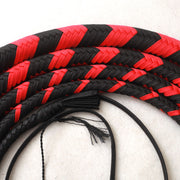 Indiana Jones Style Whip 6, 8, 10, 12, 14 & 16 Feet 16 Strands Bullwhip Para Cord Nylon Bull Whip with Leather Plaited Bellies - Leather Bond