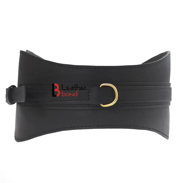 Premium Cowhide Leather Waist Belt Corset Style Fantasy Belt D rings for Waist Cuffs Bondage Belt - Leather Bond