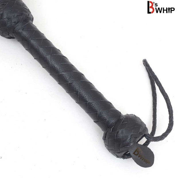 Indiana Jones Style 3 Foot 8 Plait Leather Bullwhip Real Cowhide Leather Bull Whip Black