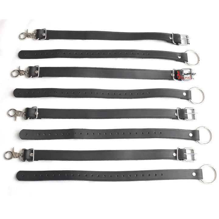 4 Bed Restraints 70 inches long Leather Straps, Bdsm Gear, Bondage Restraints, BDSM Connectors Real Cowhide Leather Leather Bond