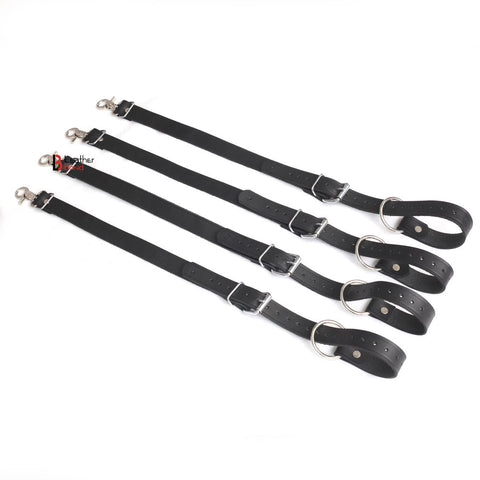 Bondage Belt Set Black 8 Belts Bdsm restraint Tie up belts