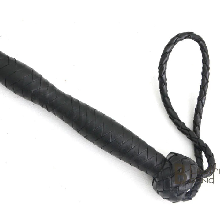 Real Cow hide Leather Braiding Riding Crop Whip Dragon Tail inside Fiber stick Leather Bond